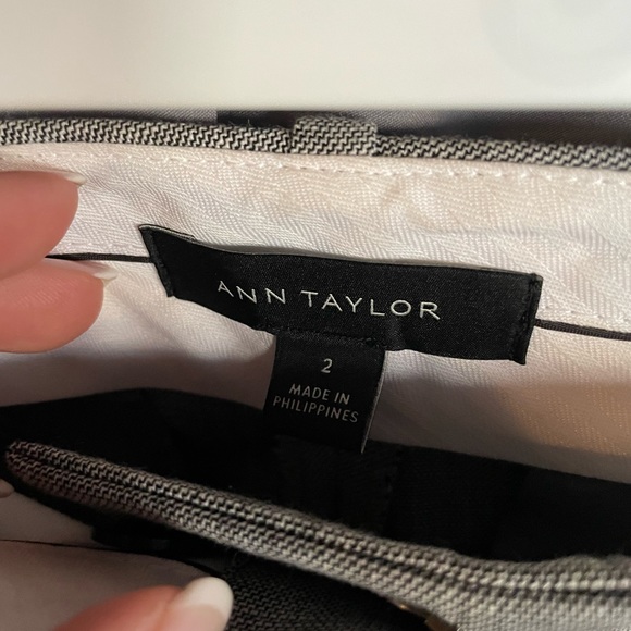 Ann Taylor peplum suit jacket and dress pants womens size 2 gray - Picture 2 of 6